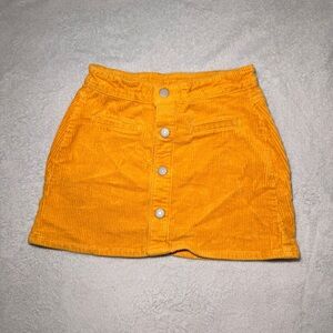 Lindex kid corduroy yellow mustache  Skirt size 8-10 /134-140